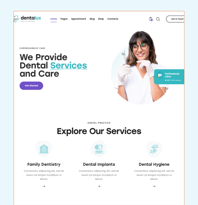 Digital Dental Marketing - Dental Web Design Portfolio 4